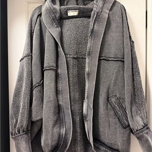 We The Free Charcoal  Knit Cardigan